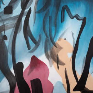 The abstract painting by artist Ana Hercigonja Gutschy