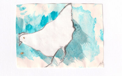 Miniature chicken painting