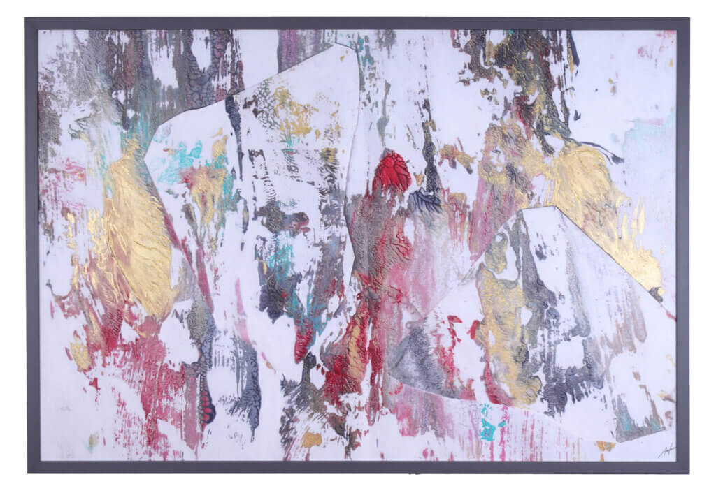 Abstract art painting "In the Atelier" by artist Ana Hercigonja Gutschy